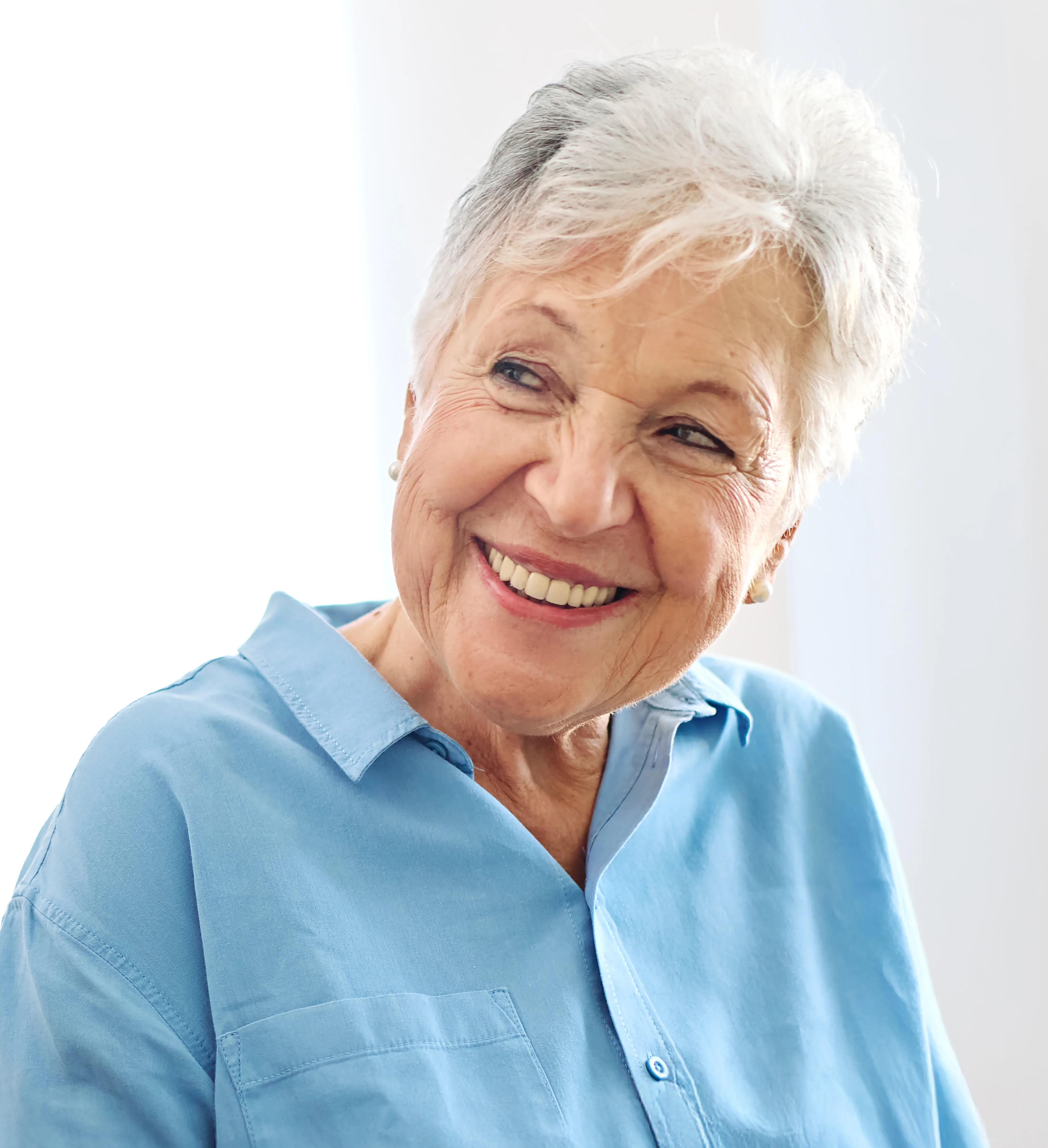 A clinician visiting a patient at home